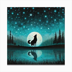 Astral Wolf #02 Canvas Print
