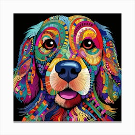 Psychedelic Dog 3 Canvas Print