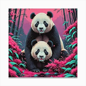 Panda Bears Canvas Print