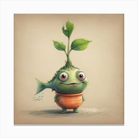 Fish In A Pot Canvas Print