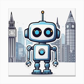 Robot In London 24 Canvas Print