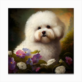 White Bichon Canvas Print