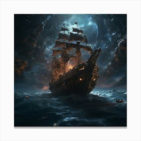 Leonardo Diffusion Xl A Grand Pirate Ship Surfaces From The Pr 0 Canvas Print