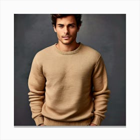 Mock Up Jumper Blank Plain Sweater Pullover Knit Cotton Wool Fleece Soft Comfy Cozy M (41) Canvas Print