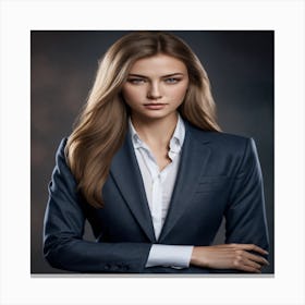 Portrait Of Business Woman Canvas Print