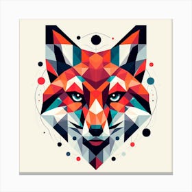 Geometric Art Fox 3 Canvas Print