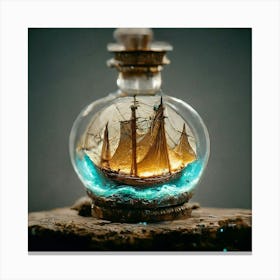 Ship In A Bottle 12 Canvas Print