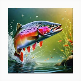 rainbow trout Canvas Print