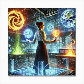 Alina Volkov Techno Elemental Synergy Canvas Print