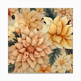 Dahlias Canvas Print