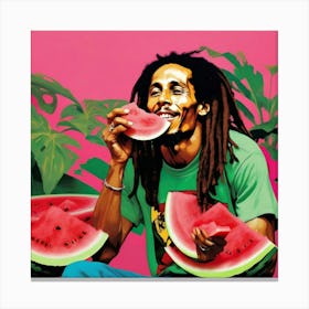 Bob Marley Watermelon 2 Canvas Print