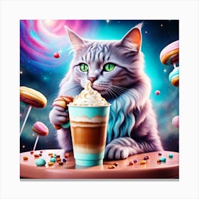 Cosmic Catfeine 3 Canvas Print