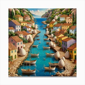 A Captivating Painting By Fernando Botero Depictin Canvas Print