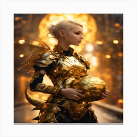 Golden Dragon 2 Canvas Print