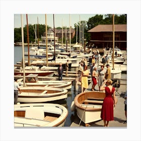 The Old Marina-Reimagined by Hall-O-Gram Creations, HallOGram Creations 2024 21 Canvas Print