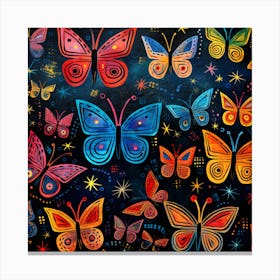 Colorful Butterflies 8 Canvas Print