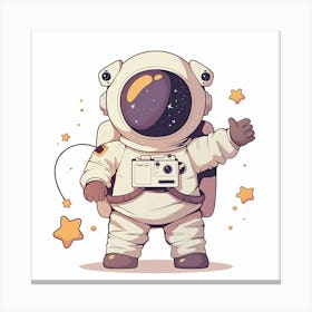 Astronaut T-Shirt Canvas Print