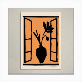 Tulips In A Window Canvas Print
