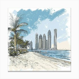 Dubai Skyline 1 Canvas Print