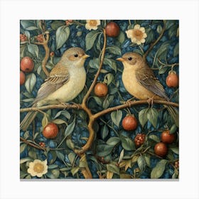 Birds In A Tree Art Canvas Print