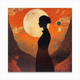 Silhouette Of A Woman 27 Canvas Print
