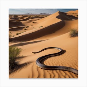 Snake In The Desert Canvas Print