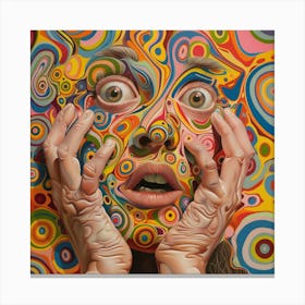 Psychedelic Face Canvas Print