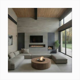 Modern Living Room 29 Canvas Print