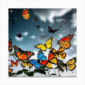 Colorful Butterflies Canvas Print