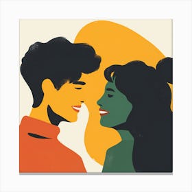 Oneeline42 Minimalist Illustration Of A Couple Looking At Eac 87ecf5c6 6761 449c Bb2e 90447a92bc7b 1 ١٠٥٨٣٦ Canvas Print