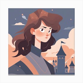 Girl In A Castle 1 Canvas Print