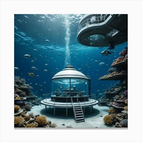 Underwater Hotel 1 Canvas Print