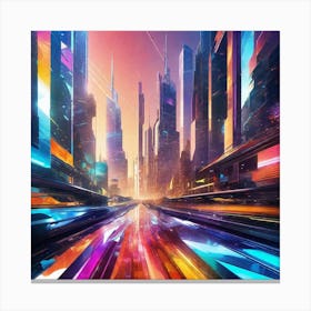 Futuristic City 114 Canvas Print