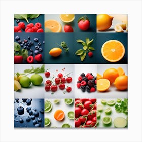 Collage Of Fruits Canvas Print