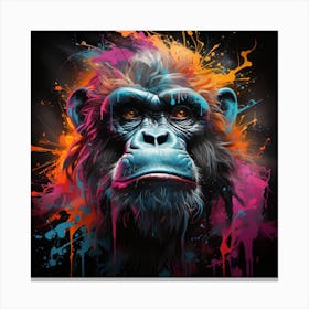 Grafitti Gorilla Canvas Print