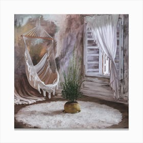 Room With A Hammock 4 Canvas Print