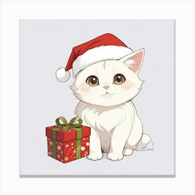 Santa Cat 2 Canvas Print