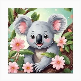 Koala In The Tree Canvas Print