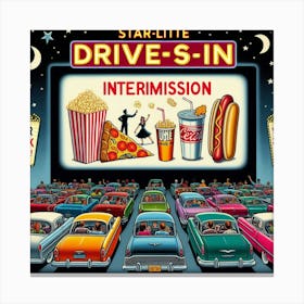 Drive-In Canvas Print