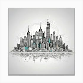 New York City Skyline 104 Canvas Print