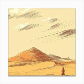 Man In The Desert 1 Canvas Print