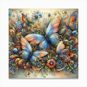 Colorful Butterflies 2 Canvas Print