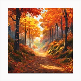 Autumn Path Canvas Print