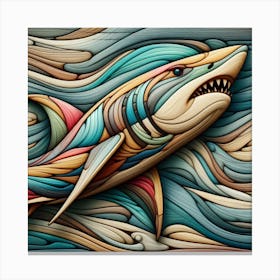 Dynamic Shark in Motion Canvas Print