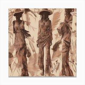 Silhouettes, Boho style Canvas Print