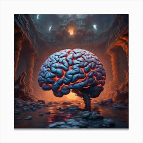 Brain In A Cave Canvas Print