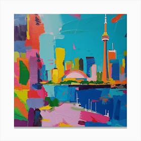 Abstract Travel Collection Toronto Canada 5 Canvas Print