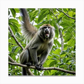 Monkey In A Tree 4 Canvas Print