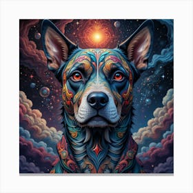 Psychedelic Dog Canvas Print