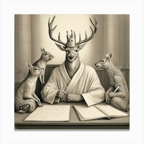 King Of Deer Canvas Print